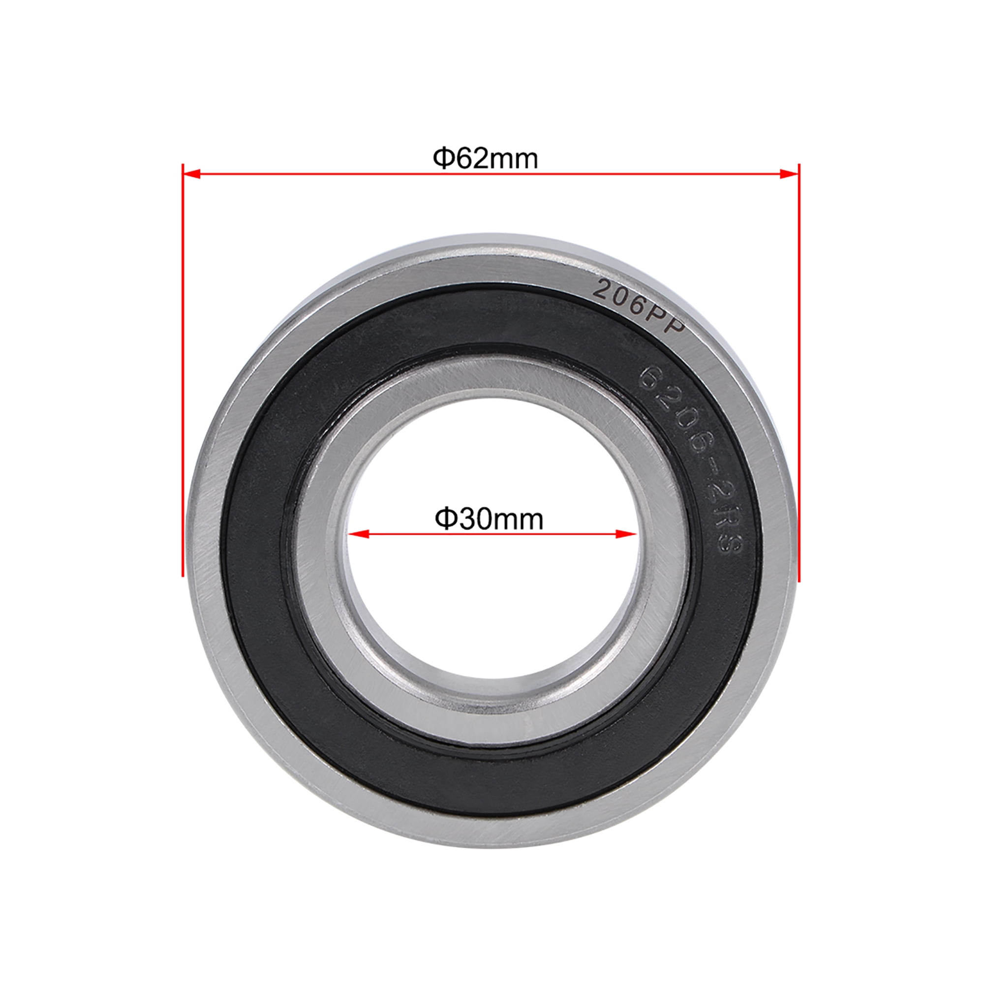 Roulement à Billes 6206RS 30x62x16 Mm - Pour Outils électriques, Qualité ABEC-3, étanche, Longue Durée - 4