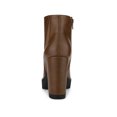 thumbnail image 2 of BLISSFUL STEP Women Rounded Toe Chunky Heel Platform Ankle Boots Brown 9, 2 of 7