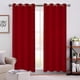 thumbnail image 1 of Cortinas Blackout para recamara o Sala 2 Paneles, Cortinas de oscurecimiento, con Ojales, Aislamiento Térmico y Reducción Ruido, Tela 100% Poliéster, Impermeable y Suave (Rojo), 1 of 4