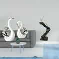 thumbnail image 2 of Figuras de cisne, estatuas de pensadores, figuras abstractas de resina, artesanía para decoración de sala de estar, centro de mesa, estantería, objeto, 2 of 8