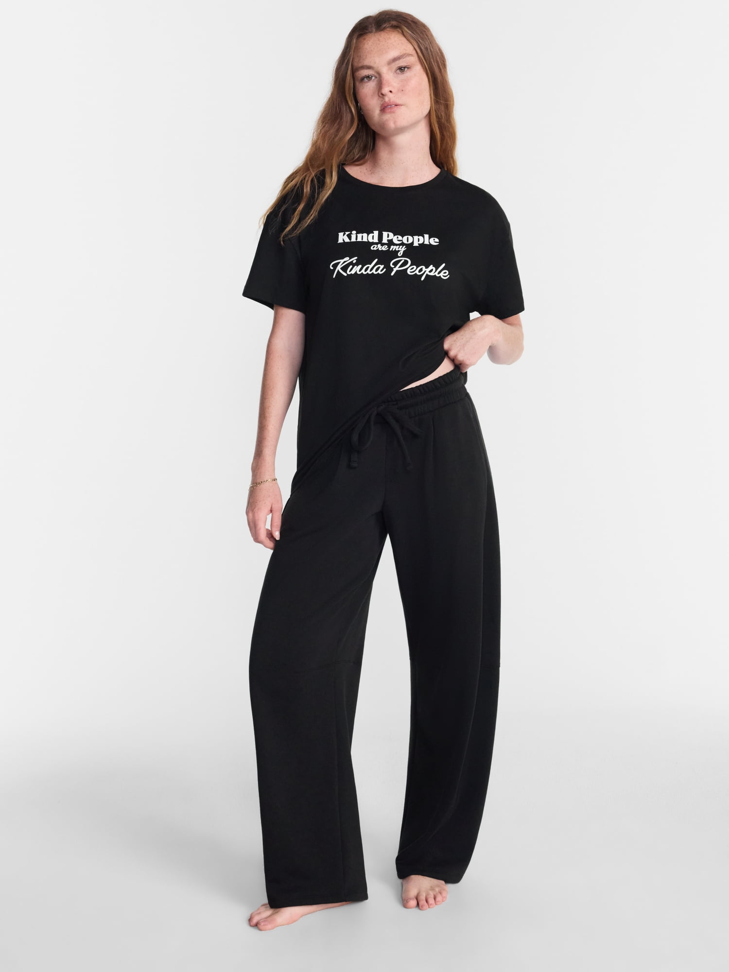 No Boundaries Soft Sleepwear Pants, 31" Inseam, Women’s and Women’s Plus XXS-3X