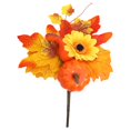 thumbnail image 2 of 1 Pc Fall Floral Pick, Autumn Pumpkin Maple Leaf Stem, Artificial Fall Flower Pick for Harvest Halloween Thanksgiving Table Vase Home Decor, 9.84 x 7.87 in, 2 of 9