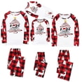 thumbnail image 4 of Nmnitkp Christmas Pajamas for Family Add Festive Atmosphere Family Christmas Pajamas Matching Sets PJ's Sleepwear Printed Top and Plaid Pants with Pockets Family Christmas Pajamas Matching Sets, 4 of 6