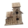 thumbnail image 4 of Bird House with Rod Creative Wooden Birdhouse for Garden Outdoor Courtyard, 4 of 10