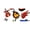 MultiColor, variant on LP-2317 Guitars Black Background License Plates Blanks Tags