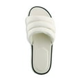 thumbnail image 3 of MARC FISHER Womens Ivory Padded Yessy Round Toe Platform Slip On Leather Slide Sandals Shoes 9 M, 3 of 4