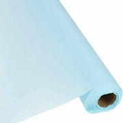 40"W Plastic Table Cover, 250' Roll, Light Blue