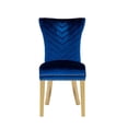 thumbnail image 2 of Eva 2 Piece Gold Legs Dining Chairs Finished with Velvet Fabric in Beige, 2 of 5