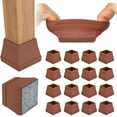 thumbnail image 1 of LAICAIW 16PCS Square Silicone Chair Leg Floor Protector, Chair Leg Cover, Furniture Leg Protector, Mobile Table and Chair Leg Cover, Protect The Floor from Scratches, 1 of 7