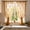 Yellow, variant on Floral Lace Sheer Curtain, Rod Pocket Window Treatment for French Country, Boho & Vintage Home Decor, Light Filtering Semi-Sheer Panel, Elegant Romantic Privacy Drape, Red