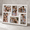 White-6-Opening, variant on Dark Brown 9-Opening Collage Picture Frame, Multi Size Photo Display for Wall Decor