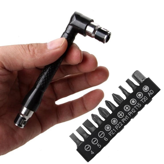 L-Shaped ratchet Screwdriver Utility Mini Socket Wrench Screwdriver Bits Tool