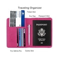 thumbnail image 3 of Portapasaporte WALNEW RFID de Cuero PU con Bolígrafo para Viajes, 3 of 8