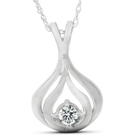 Solitaire 1 10 Ct Diamond Pendant Necklace 10k White Gold Canada - 10k White Gold Necklace And Pendant