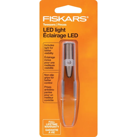 Fiskars LED Tweezers-Gray/White