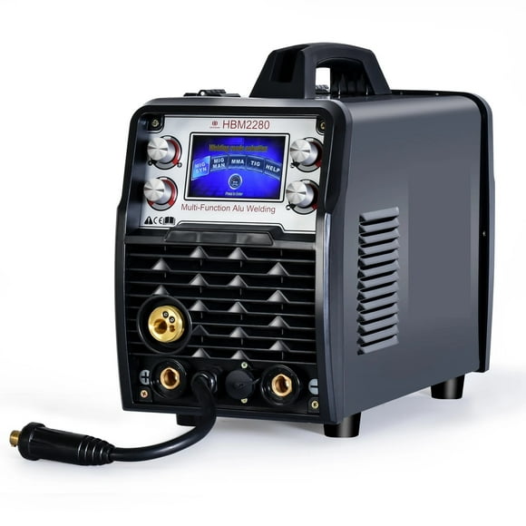 4 In 1 HBM2280 200A Semi-automatic Welding Machine Inverter Welder Gasless Gas MIG Aluminum ARC MMA Tig Tools ,Easy to Use