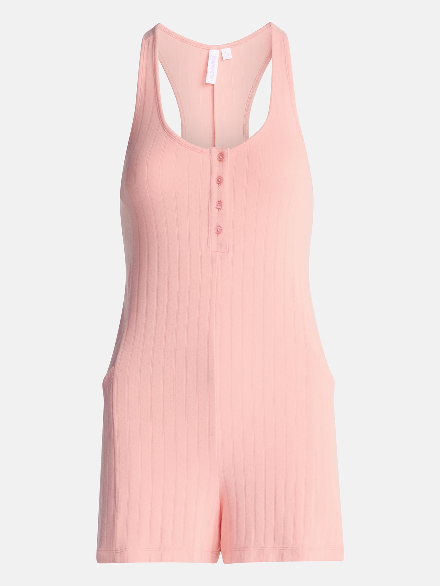 Joyspun Women's Pointelle Sleepwear Romper, Sizes XS-3X