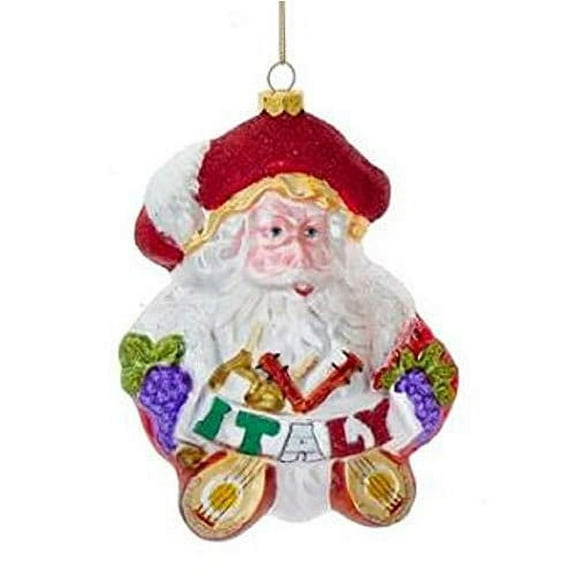 Italian Santa Claus Glass Christmas Tree Ornament Italy