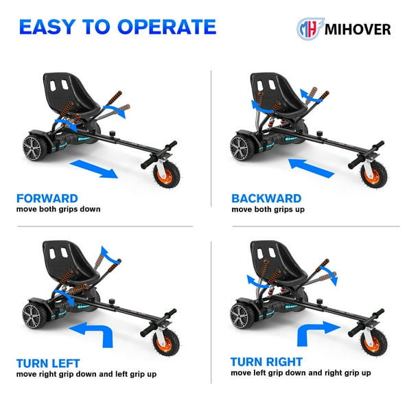 GYROOR K2+G13 Self-Balancing Scooter with Seat Attachment with