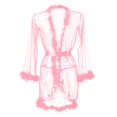 thumbnail image 5 of Gibobby Lencería mujer erótica Lencería de dos piezas para mujer, sexy con encaje floral, escote en V profundo, brasier inalámbrico y tanga exótico(Rosa, XXG), 5 of 5