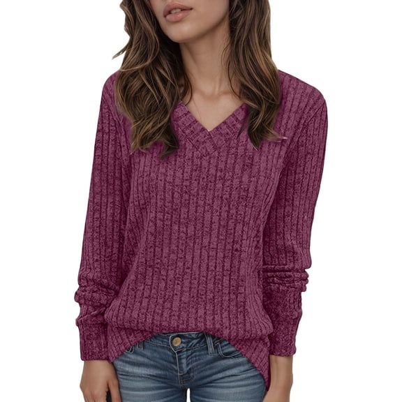 Ediodpoh Casual Long Sleeve Knit Sweater Jackets for Women Cardigan for Everyday Wear Comfortable and Soft Purple XL