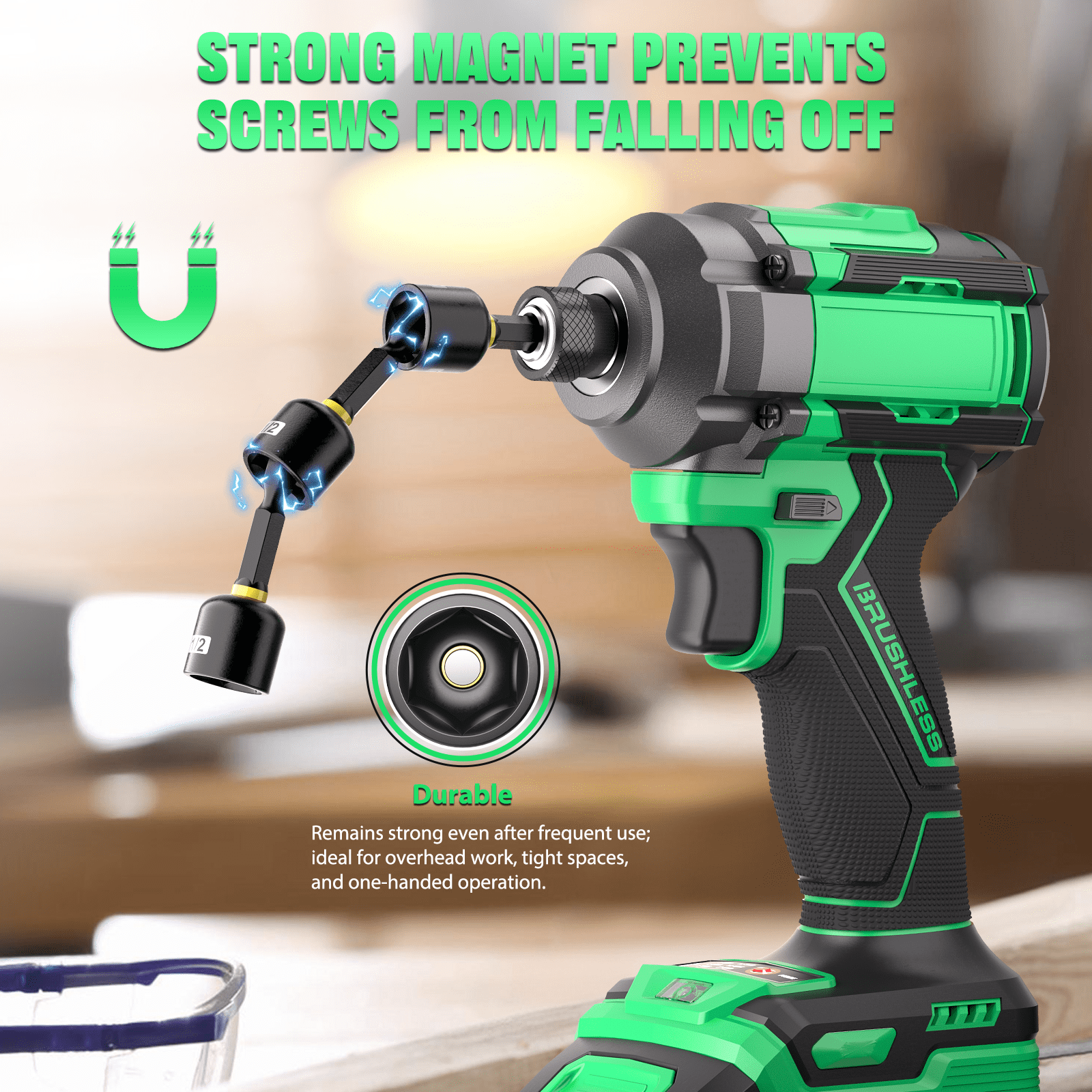 86PCS Magnetic Impact Nut Driver Set, Metric & SAE Nut Driver Bits with Extension Bit Holder, Universal Socket, Wing Nut Driver and Power Bits, Storage Case Included