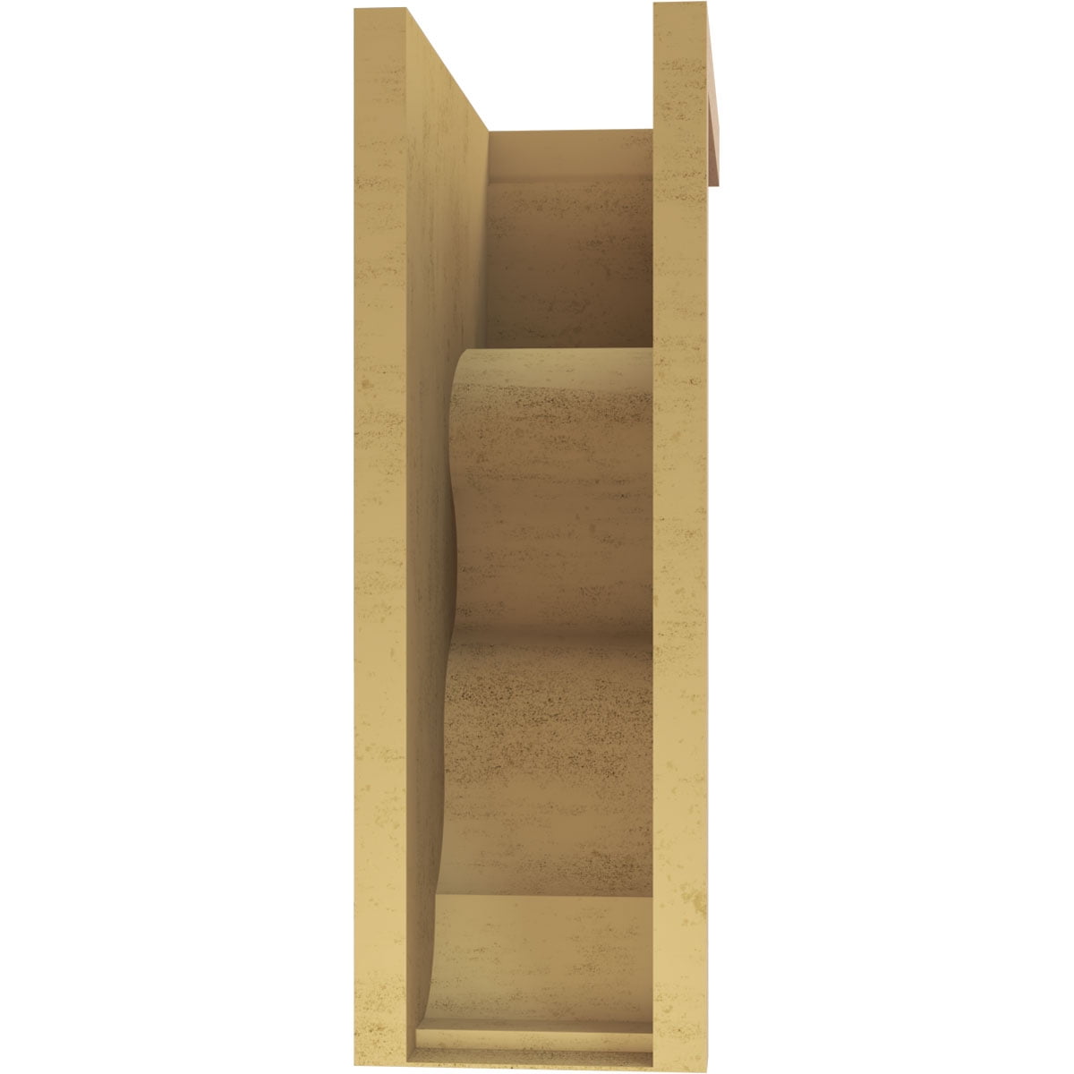 10"W x 20"D x 30"H Classic Highland Rough Cedar Woodgrain TimberThane Corbel, Primed Tan