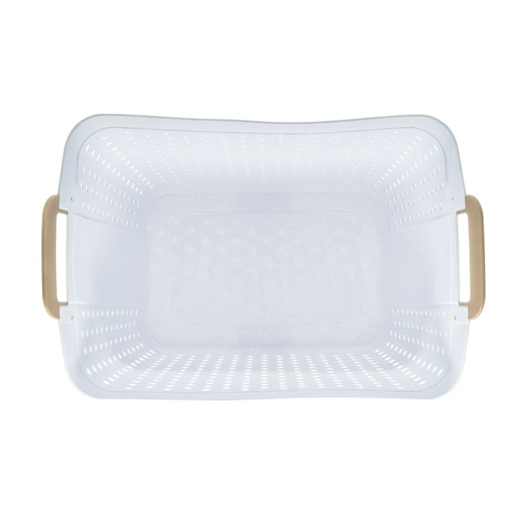 Mainstays Plastic Decorative Storage Basket, 2 Bushel Flex