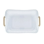 Mainstays 2 Bushel Flexible Rectangular Laundry Basket Decorative Tote, White Plastic