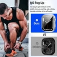 thumbnail image 4 of 2 in 1 Waterproof Case for Apple Watch Series 8 & Series 7 41mm Screen Protector, 360 Protective Glass Face Cover Hard PC Bumper + Back Frame for iWatch 8/7 Accessories 41 mm, Silver, 4 of 5
