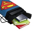 thumbnail image 4 of Superman Classic S Shield Logo Drawstring Backpack Sports Bag Sackpack 17" x 13", Perfect for Gym, Yoga or Practice, 4 of 5