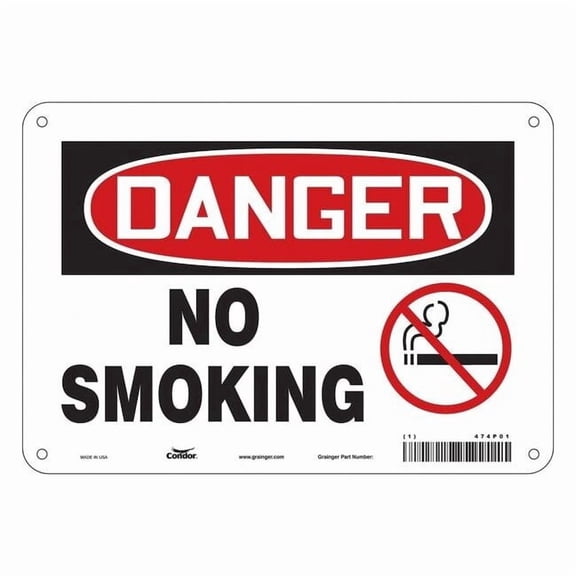 Safety Sign, 7" H, 10" W, Polyethylene, Vertical Rectangle, English, 474P01