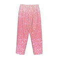 thumbnail image 5 of Goofa Sparkly Pink Glitter Printed Soft Pajama Pants for Women, Wide Leg Comfy Casual Lounge Yoga Pants-Large, 5 of 9