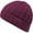 (Cuffed) Burgundy, variant on Solid Cable Knit Beanie Cuffed Style Skully Winter Ski Hat Cap