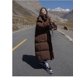 thumbnail image 1 of Chaqueta de algodón para mujer, holgada, larga, hasta la rodilla, de algodón, para otoño e invierno, 1 of 6