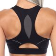 thumbnail image 3 of White Mark Women's Cut Out Back Mesh Sports Bra, 3 of 5