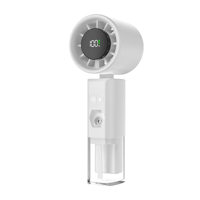 Portable Handheld Misting Fan, 3 In1 Rechargeable Portable Personal Water Spray Mist Cooling Fan With Led Display & Speed Adjustable, for Summer Beach, Travel, Outdoor, Office Desktop