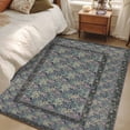 thumbnail image 4 of Area Rugs 2.7'x5', Blue Boho Carpet for Living Room Bedroom Dining Room, Vintage Ethnic Tribe Abstract Art Floral Throw Kitchen Rugs Non Slip Washable Rectangle Indoor Outdoor Rugs, 4 of 8
