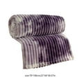thumbnail image 3 of SPOORYYO Flannel Throw Blanket Super Soft Cozy Plush Thick Lightweight Bed Blankets Suitable for All Seasons with Tie-Dye Effect Ribbed Jacquard for Couch,Purple, 70x100CM, 3 of 6