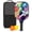 Black-3, variant on Pickleball Paddles Set Of 1, Fiberglass Surface, Tropical Leaf Print, 1 Paddle, 2 Balls & Bag