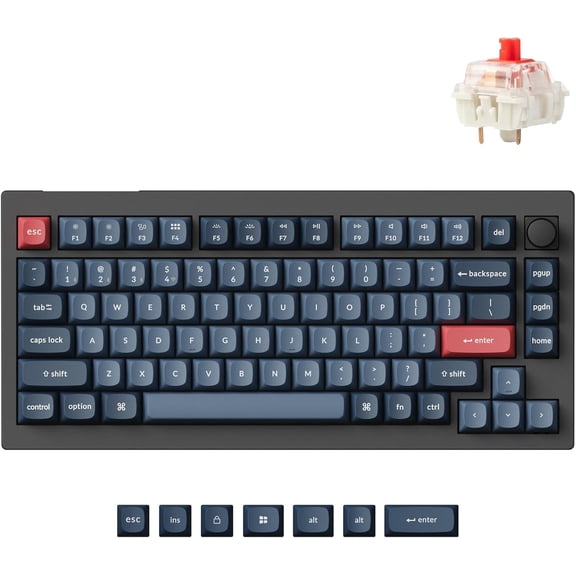 Restored Keychron V1 Max QMK/VIA Wireless Custom Mechanical Keyboard