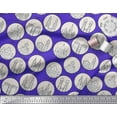 thumbnail image 3 of Soimoi Blue Velvet Fabric Different City Monuments Architectural Print Fabric by Yard 58 Inch Wide, 3 of 3