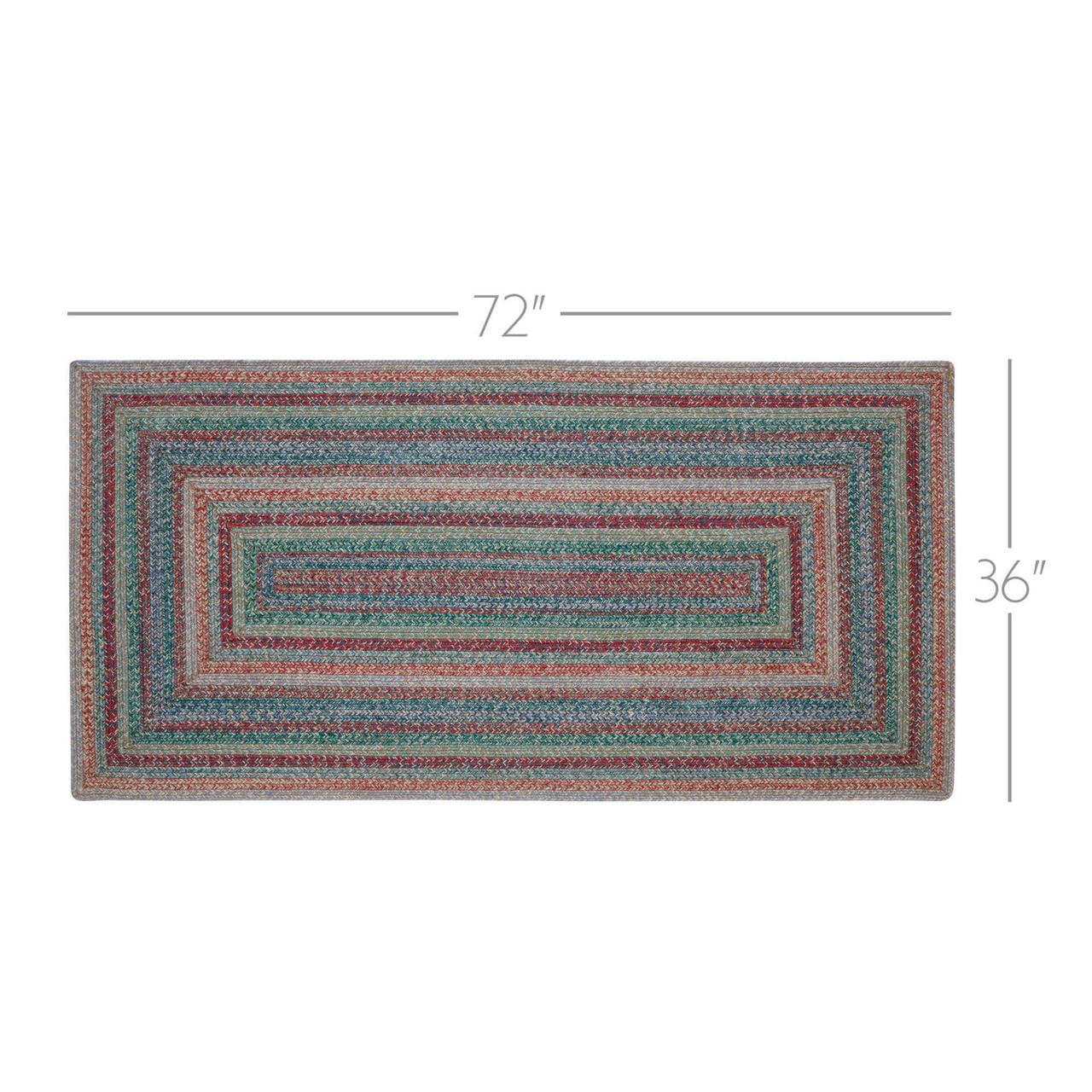 VHC Brands Multi Jute Rug Rect w/Pad 36x72