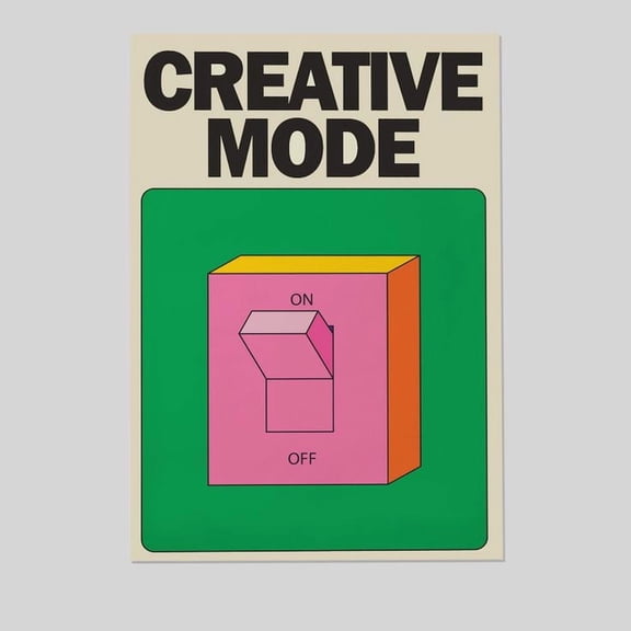 ORIGINAL Creative Mode Wall Print Trendy Wall Art Retro Colorful Poster Office Size 24''x36'' - Postora