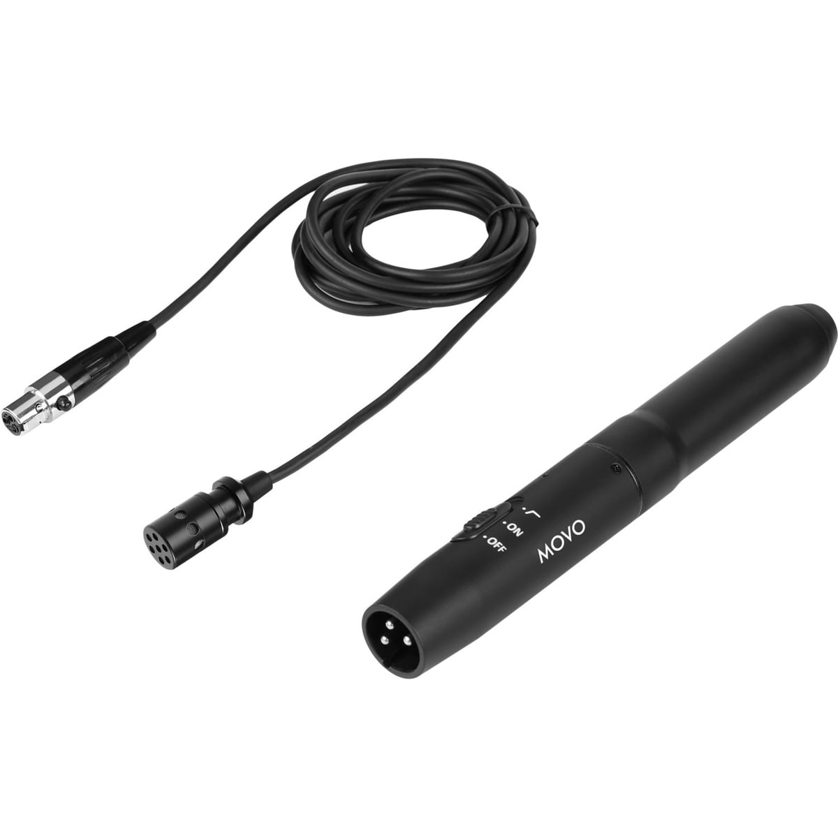 Movo Photo LV11OD XLR Omnidirectional Condenser Lavalier Microphone with Phantom Power Supply