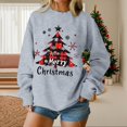 thumbnail image 2 of NMMUED Christmas Sweatshirts for Women Cute Shirts Christmas Vacation Sweatshirt Going Out Tops for Women Holiday Tops for Women Long Sleeve Tops for Women Gray S, 2 of 4