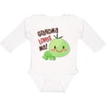 thumbnail image 3 of Inktastic Grandma Loves Me Cute Turtle Boys or Girls Long Sleeve Baby Bodysuit, 3 of 5