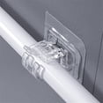 thumbnail image 2 of Easy GadgetX Rods, 8PCS Easy GadgetX - Adjustable Curtain Rod Clips & Curtain Rods (White), 2 of 7