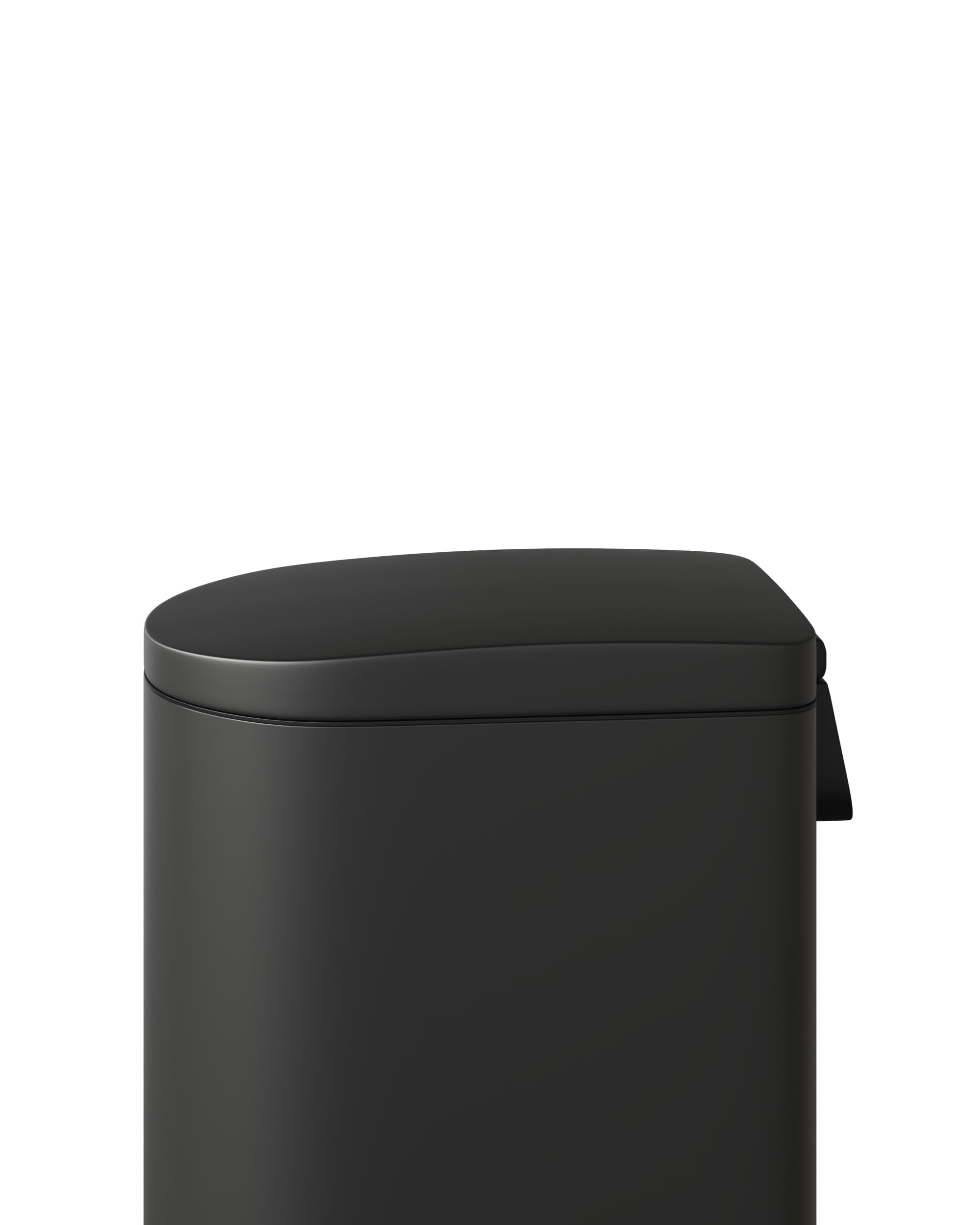 13 Gal Slim Kitchen Trash Can with Soft Close Lid, Step Pedal, Large Step-on Metal Trash Bin, Stainless Steel, with Inner Bucket & Rear Handle, for Home, Office, Commercial, 50 L