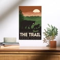 thumbnail image 2 of Squaw Valley, California, Bear the Trail, Vector Birch Wood Wall Sign (12x18 Rustic Home Decor, Ready to Hang Art), 2 of 5